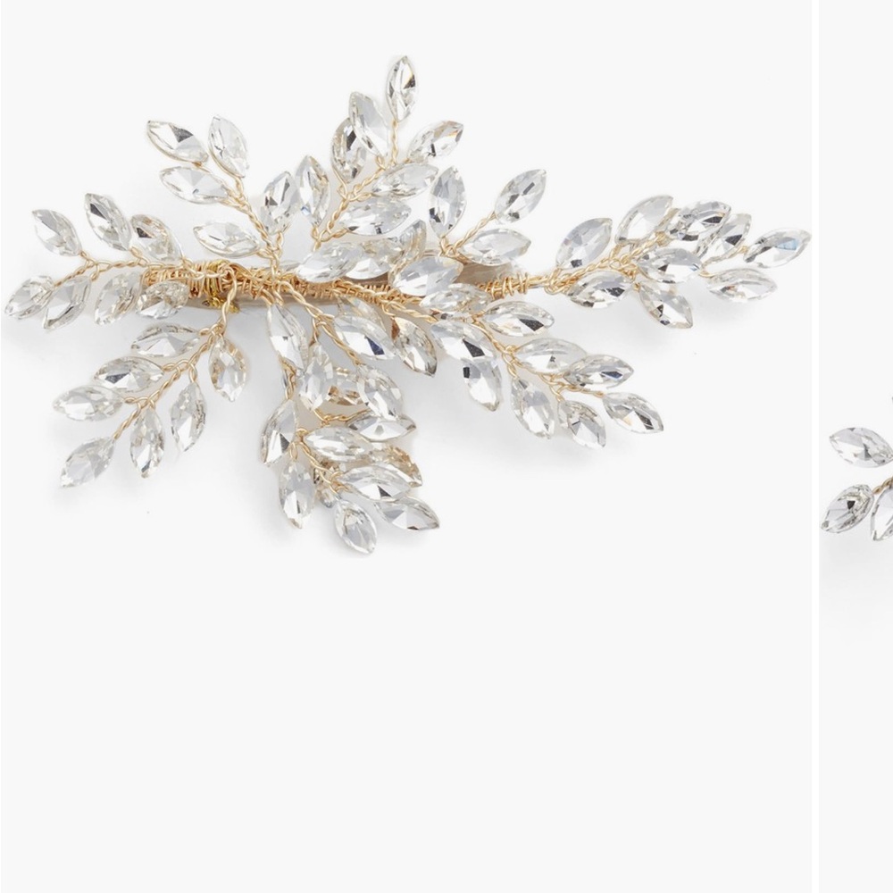 Brides & Hairpins NEW Sahara crystal leaf bendable hair clip